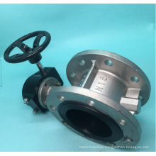 2 inch stainless steel ss304 ss316 flange Turbine worm wheel butterfly valve